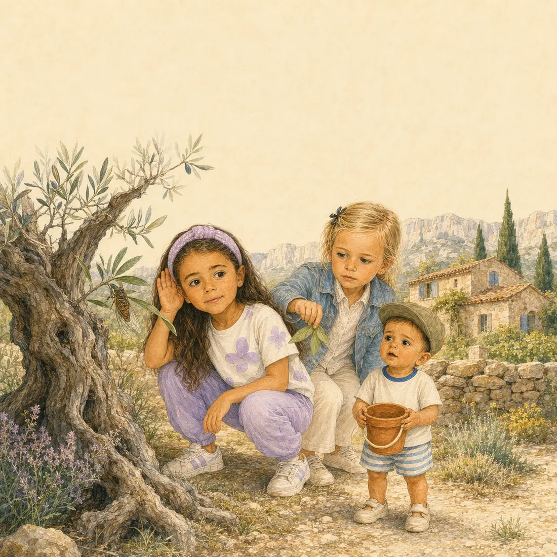 Illustration de couverture, Le Kiw dans le jardin des Alpilles